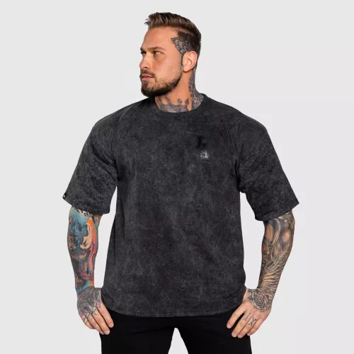 Tricou oversize Iron Aesthetics College, washed black