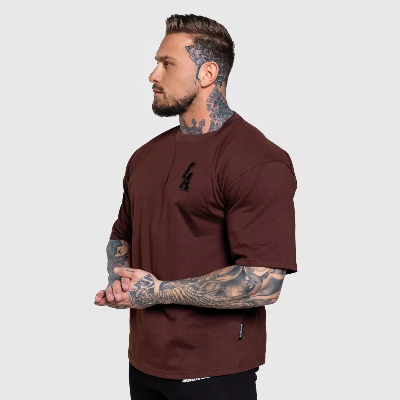Tricou oversize Iron Aesthetics College, maro-3