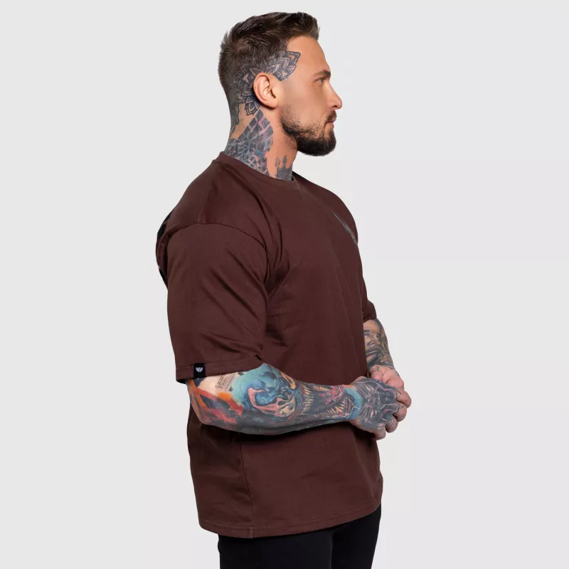 Tricou oversize Iron Aesthetics College, maro-4
