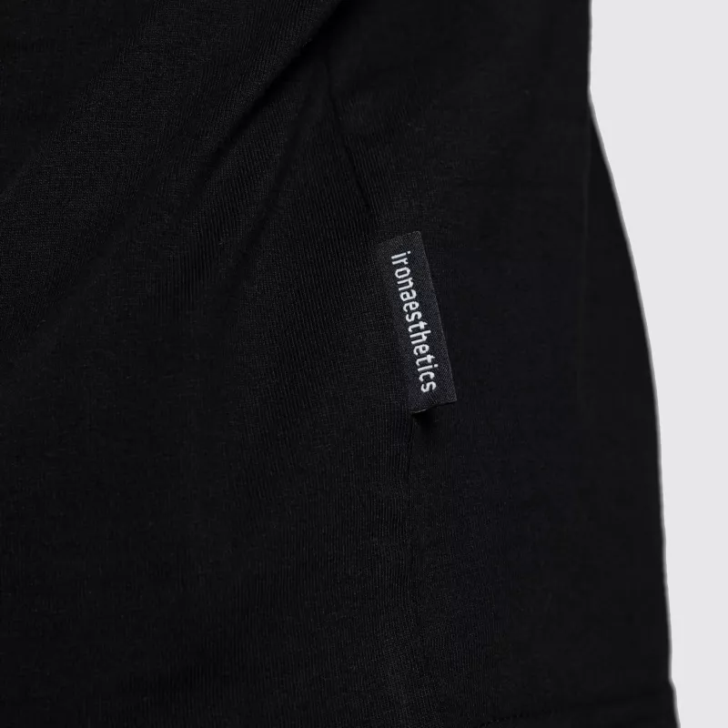 Tricou Oversize Iron Aesthetics College, negru-9