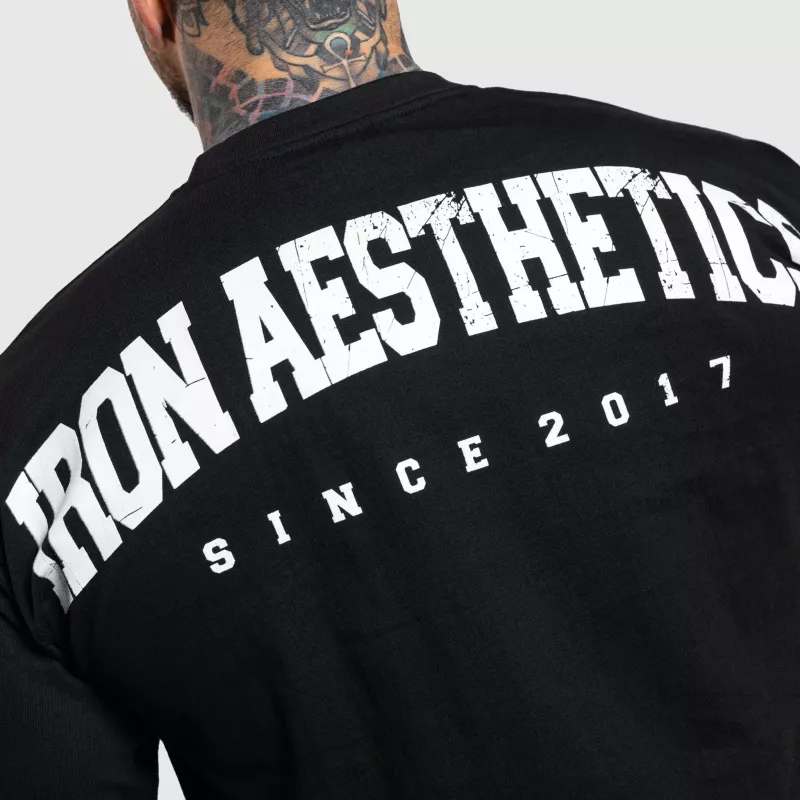 Tricou Oversize Iron Aesthetics College, negru-6