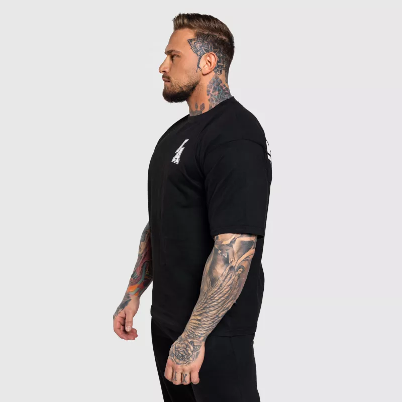 Tricou Oversize Iron Aesthetics College, negru-4