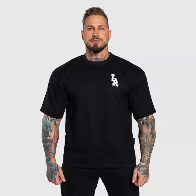 Tricou Oversize Iron Aesthetics College, negru-2