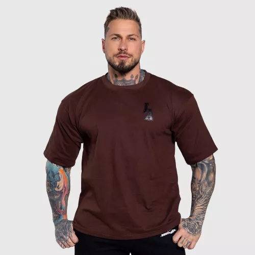 Tricou oversize Iron Aesthetics College, maro