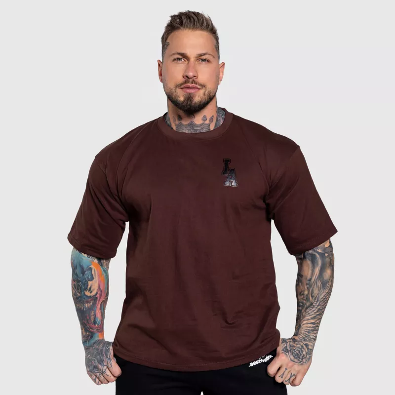 Tricou oversize Iron Aesthetics College, maro-2