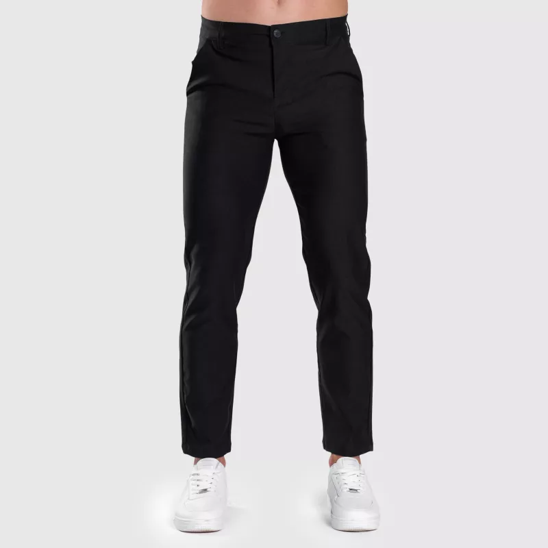 Pantaloni stretch Iron Aesthetics Classy, negri-7
