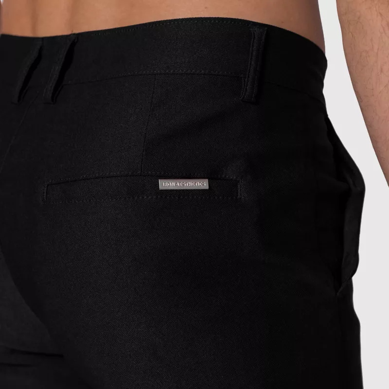 Pantaloni stretch Iron Aesthetics Classy, negri-9