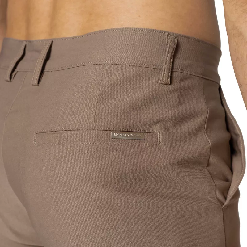 Pantaloni stretch Iron Aesthetics Classy, maro-6