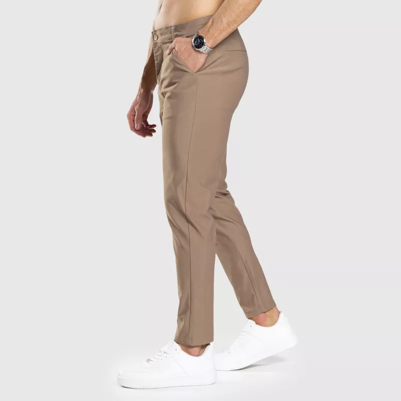 Pantaloni stretch Iron Aesthetics Classy, maro-3