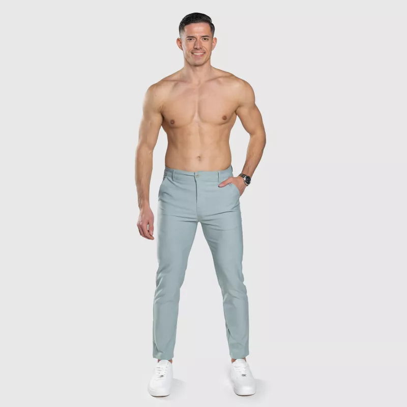Pantaloni stretch Iron Aesthetics Classy, verzi-11