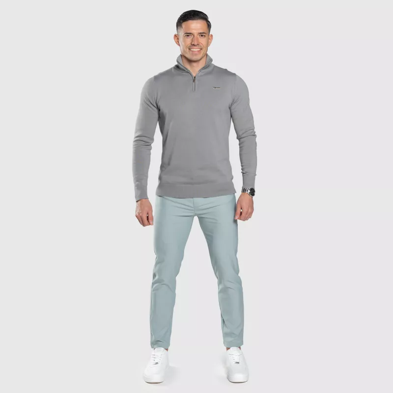 Pulover cu fermoar Iron Aesthetics Tomas, gri-7