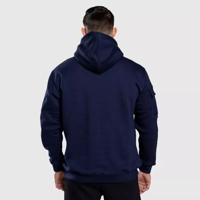 Hanorac oversize cu fermoar Iron Aesthetics Loaded, navy-4