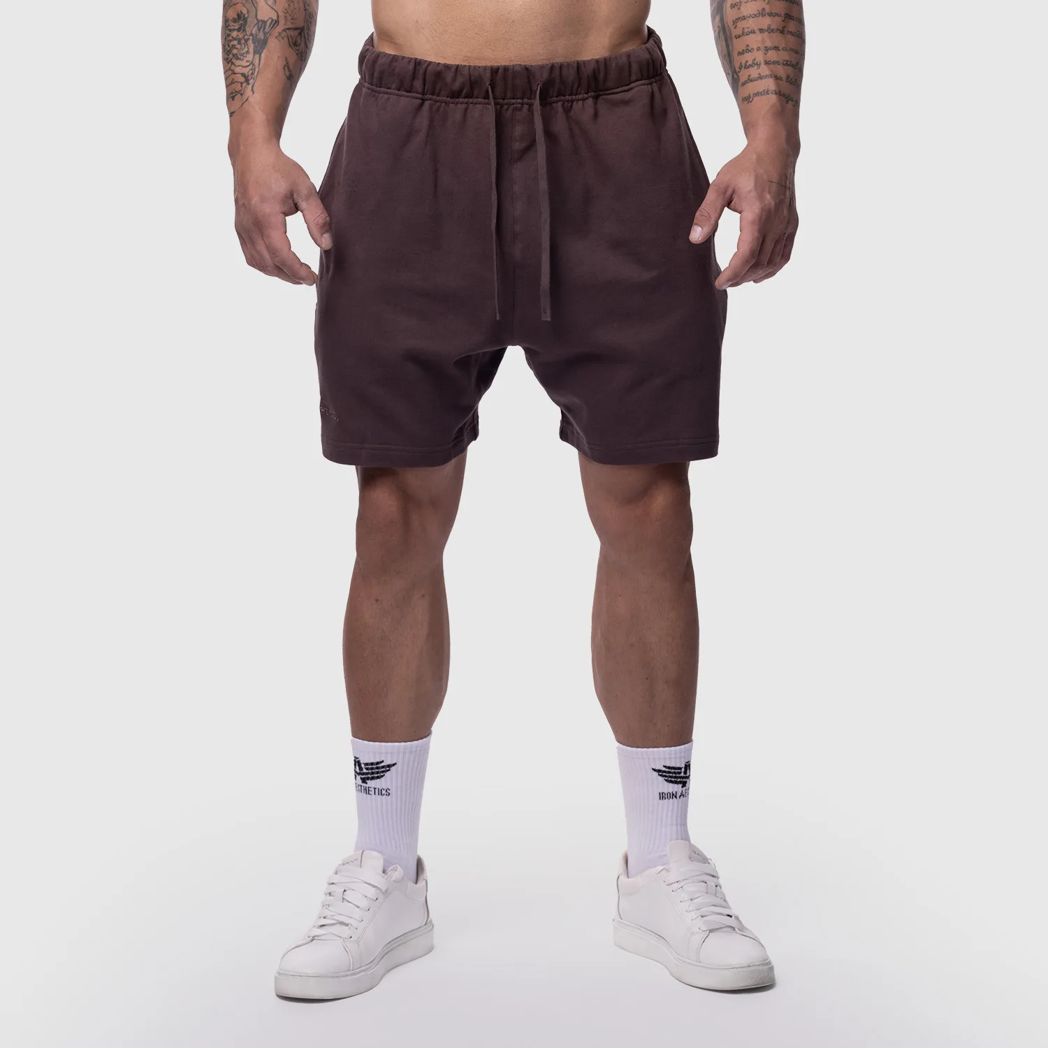 Șorturi din bumbac bărbați Iron Aesthetics Ambition, violet-1