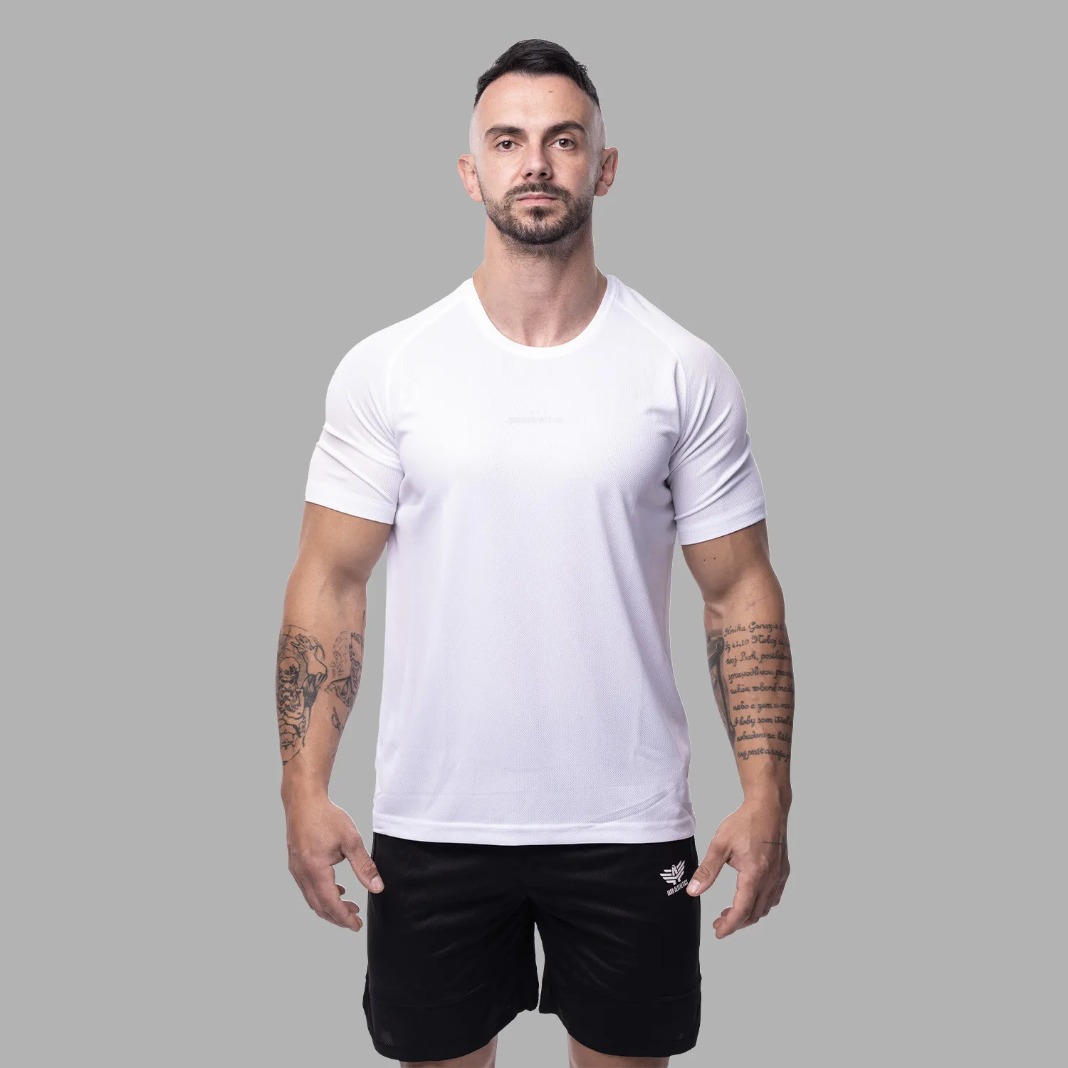 Tricou sport bărbați Iron Aesthetics Training, alb-1