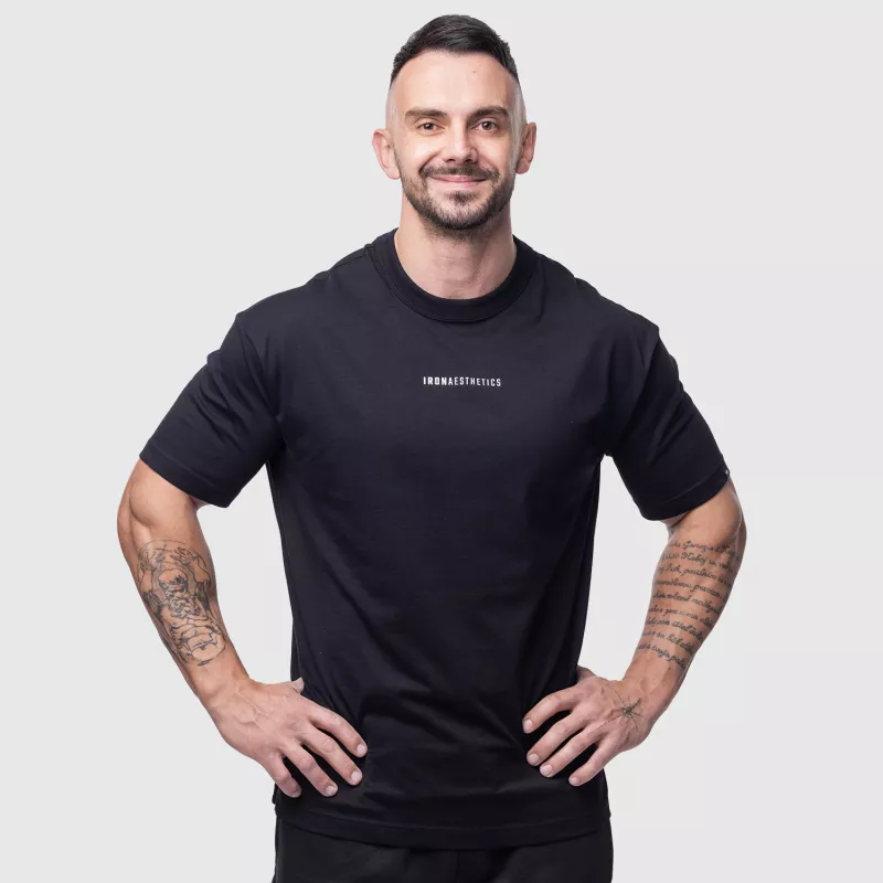 Tricou oversize Iron Aesthetics Vibe Tee, negru-1