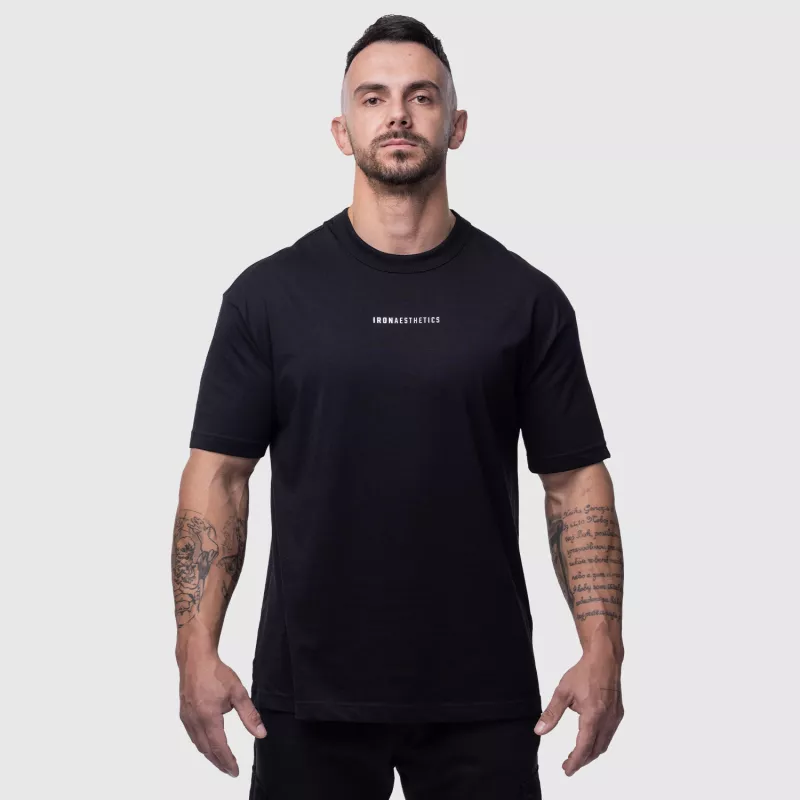 Tricou oversize Iron Aesthetics Vibe Tee, negru-3