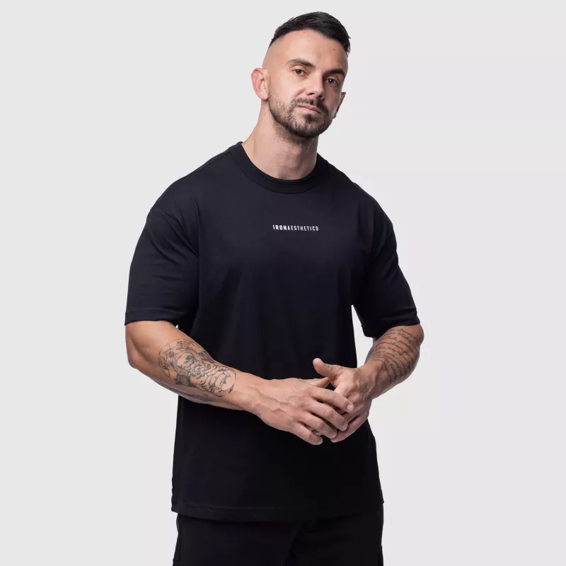 Tricou oversize Iron Aesthetics Vibe Tee, negru-5