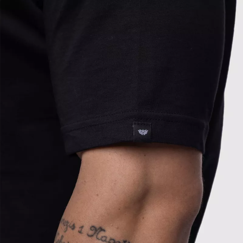Tricou oversize Iron Aesthetics Vibe Tee, negru-7