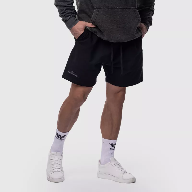 Șorturi din bumbac bărbați Iron Aesthetics Ambition, negre-2