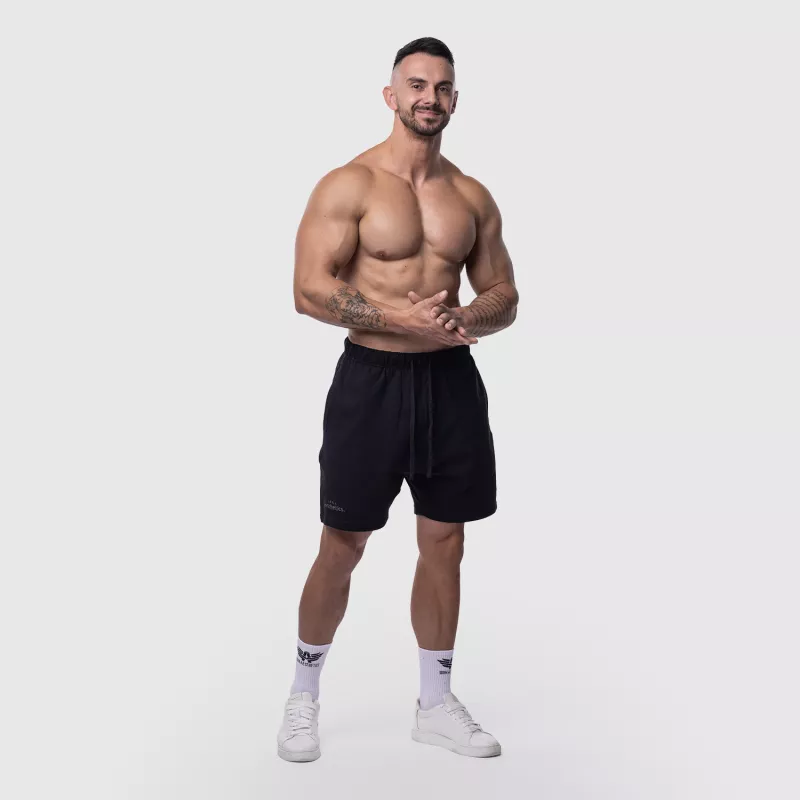 Șorturi din bumbac bărbați Iron Aesthetics Ambition, negre-7