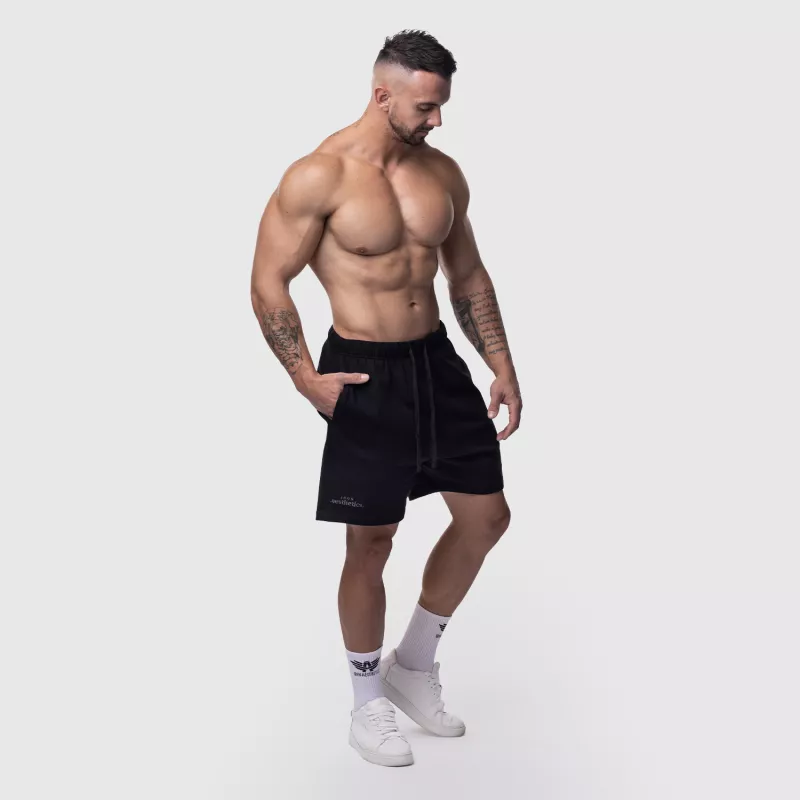 Șorturi din bumbac bărbați Iron Aesthetics Ambition, negre-8