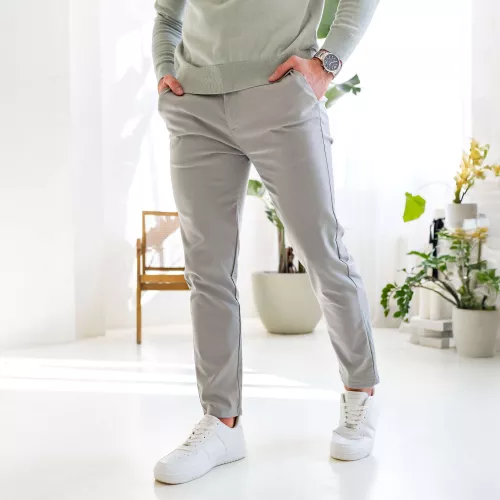 Pantaloni stretch Iron Aesthetics Classy, gri