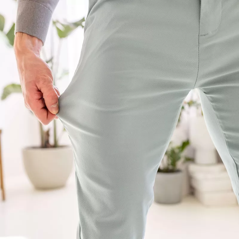 Pantaloni stretch Iron Aesthetics Classy, verzi-14