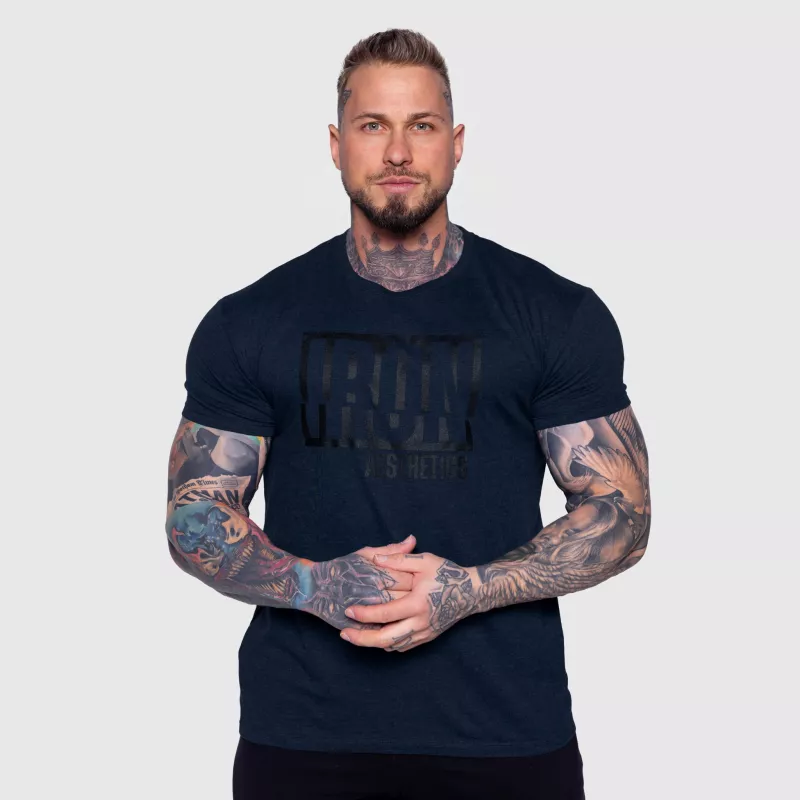 Tricou bărbați Iron Aesthetics Slash, navy-3