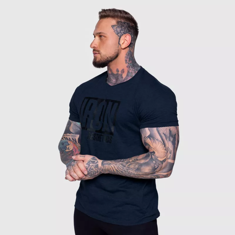 Tricou bărbați Iron Aesthetics Slash, navy-5