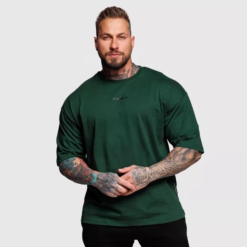 Tricou oversize Iron Aesthetics Major, verde-7