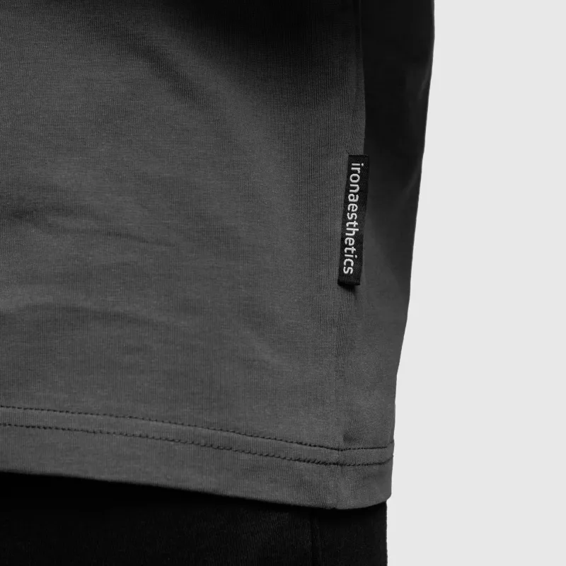 Tricou oversize Iron Aesthetics Major, gri-10