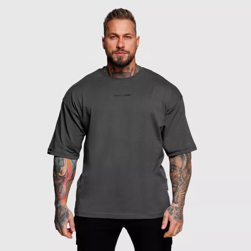 Tricou oversize Iron Aesthetics Major, gri-5