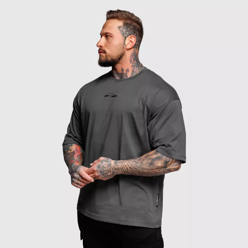 Tricou oversize Iron Aesthetics Major, gri-7