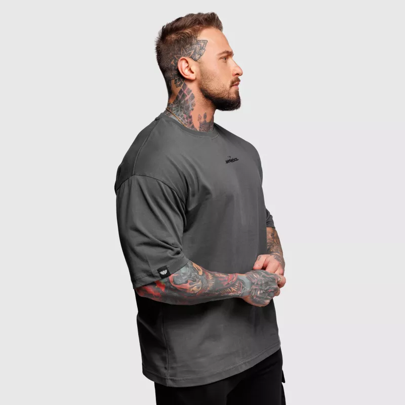 Tricou oversize Iron Aesthetics Major, gri-8