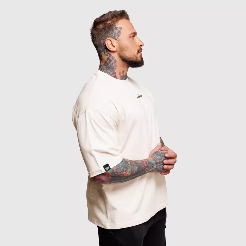 Tricou oversize Iron Aesthetics Major, bej-5