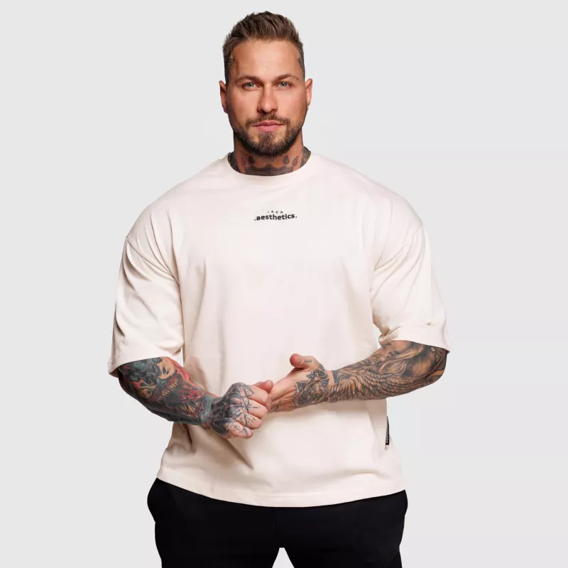 Tricou oversize Iron Aesthetics Major, bej-1