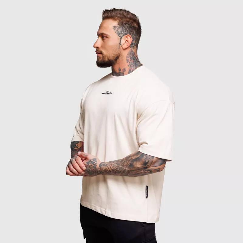 Tricou oversize Iron Aesthetics Major, bej-6