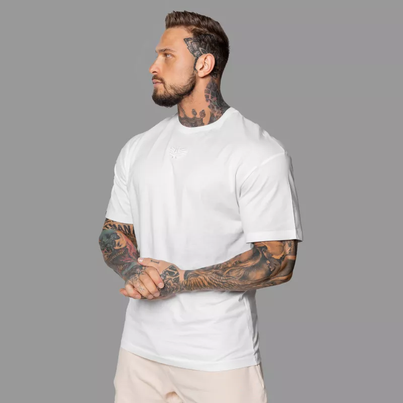 Tricou Oversized Iron Aesthetics 3D, alb-6