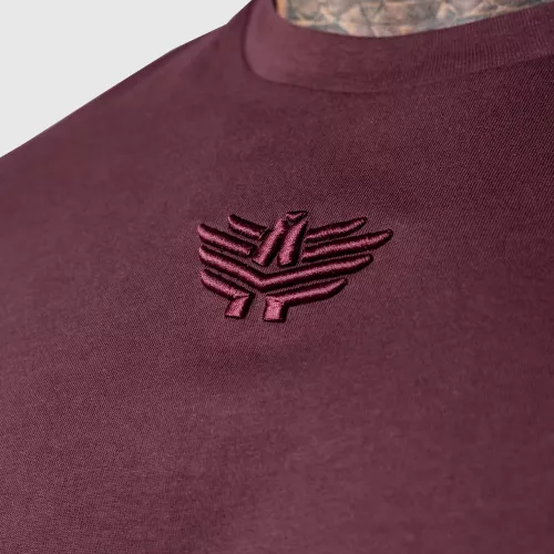 Tricou Oversized 3D, vișiniu