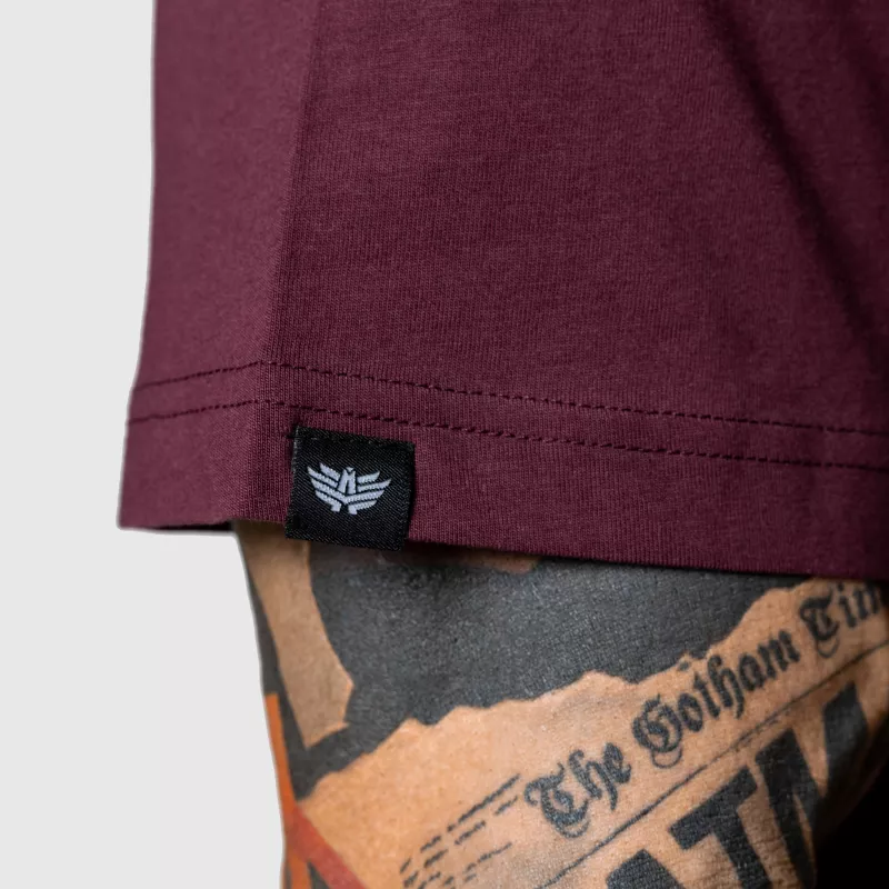 Tricou Oversized Iron Aesthetics 3D, vișiniu-7