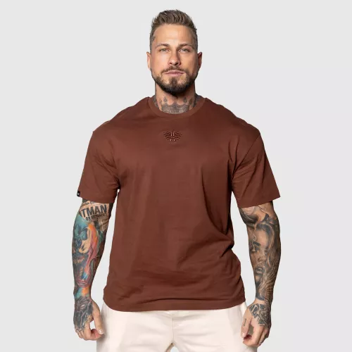 Tricou Oversized 3D, maro