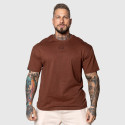 Tricou Oversized Iron Aesthetics 3D, maro