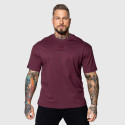 Tricou Oversized Iron Aesthetics 3D, vișiniu
