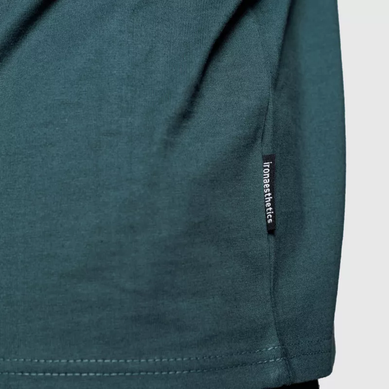 Tricou oversize Iron Aesthetics College, verde-9