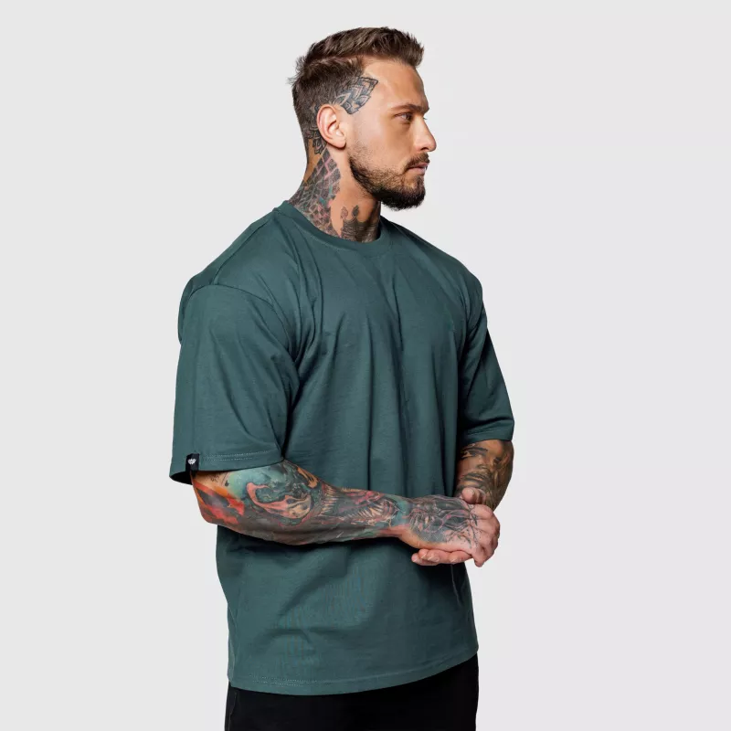Tricou oversize Iron Aesthetics College, verde-3