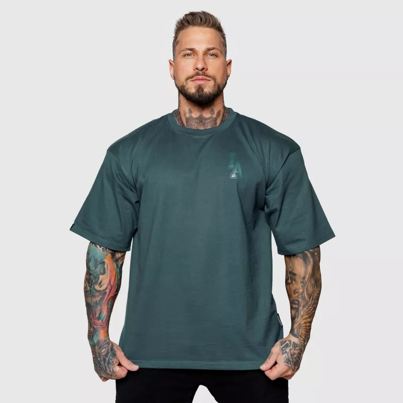 Tricou oversize Iron Aesthetics College, verde-4