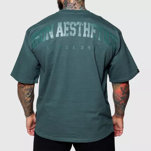 Tricou oversize Iron Aesthetics College, verde