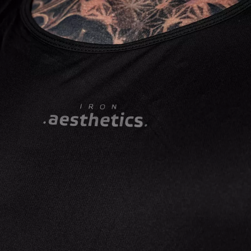 Maiou funcțional bărbați Iron Aesthetics Camo Mesh, negru-5