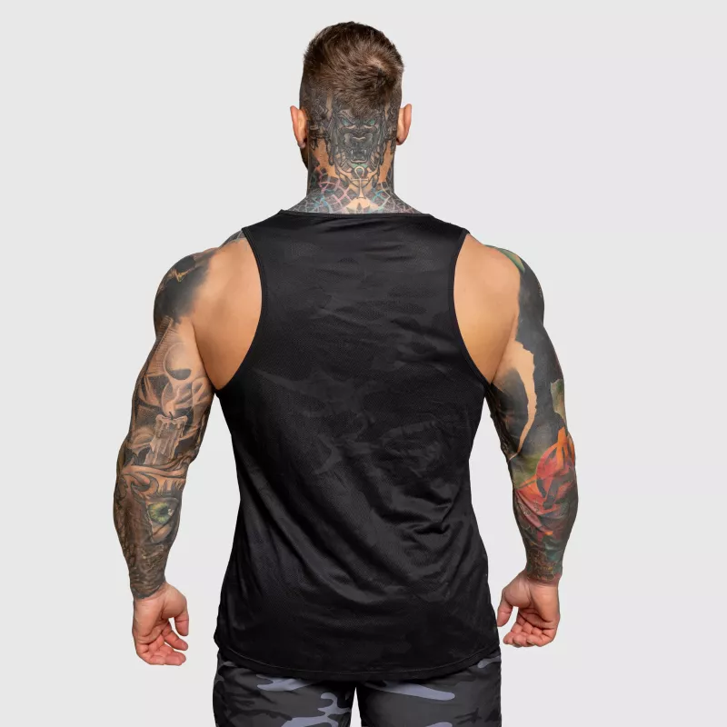 Maiou funcțional bărbați Iron Aesthetics Camo Mesh, negru-2