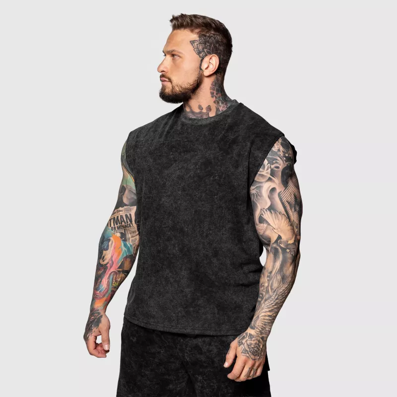 Maiou Iron Aesthetics Muscle Tee, washed black-3